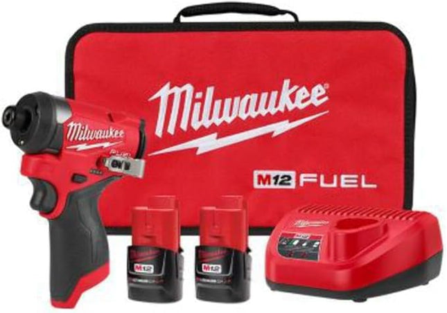 Milwaukee Electric - M12 Fuel. 1/4 HEX Impact Driver KIT