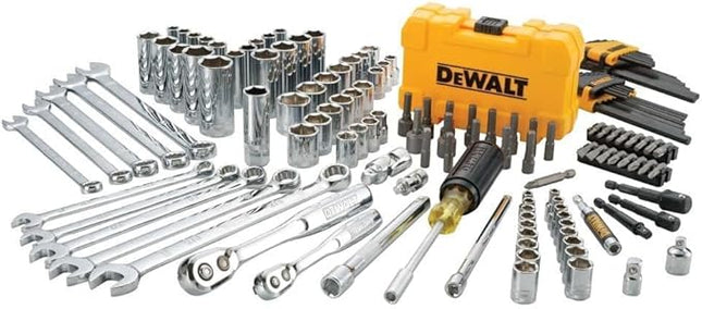 DEWALT Mechanics Tools Kit and Socket Set, 142-Piece, 1/4 & 3/8" Drive, MM/SAE (DWMT73802)
