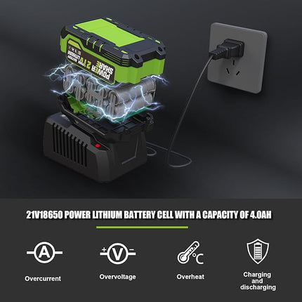 L FINE Cordless Impact Wrench 1/2 inch, 600N.m (405Ft-lbs) Power Impact Drill Kit Tools, 3200RPM High Torque Brushless Motor Impact Driver, 2 x 4.0Ah Battery, 5 Sockets, Charger, Electric Impact Gun