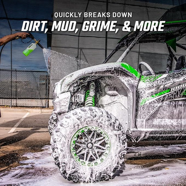 Slick Products Total Off-Road Wash Super Concentrate – Thick Foaming Car Wash Soap with Hybrid-Ceramic Formula for Dirt Bikes ATV UTV Trucks Jeeps and More – Foam Cannon Ready – 64 oz