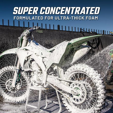 Slick Products Total Off-Road Wash Super Concentrate – Thick Foaming Car Wash Soap with Hybrid-Ceramic Formula for Dirt Bikes ATV UTV Trucks Jeeps and More – Foam Cannon Ready – 16 oz